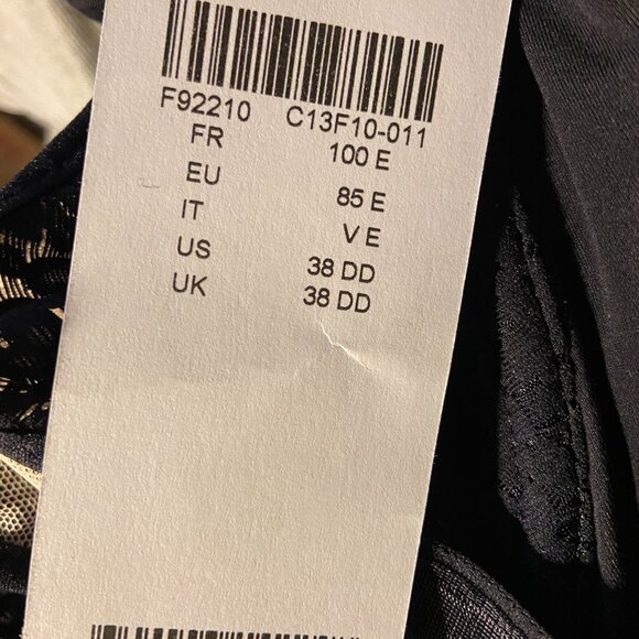 🩷🩷Chantelle Norah 13F1 Seamless Underwire Bra Black 38DD - Picture 5 of 6